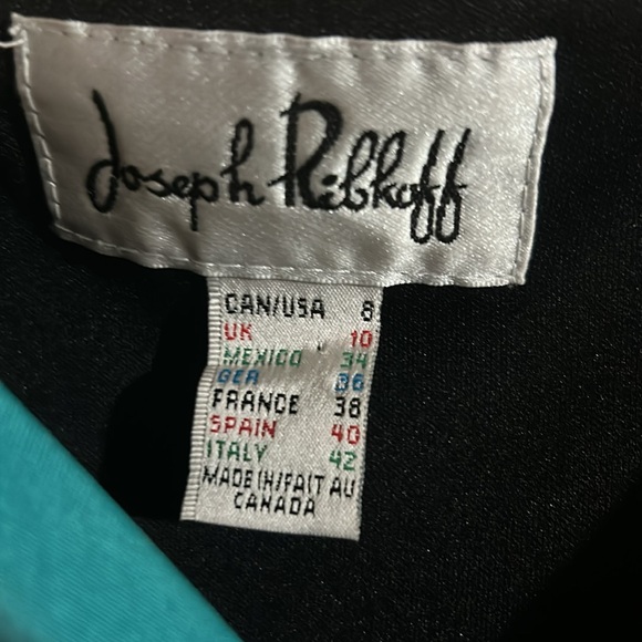 Joseph Ribkoff Black Multicolor 3/4 Sleeve Dress - Picture 2 of 5